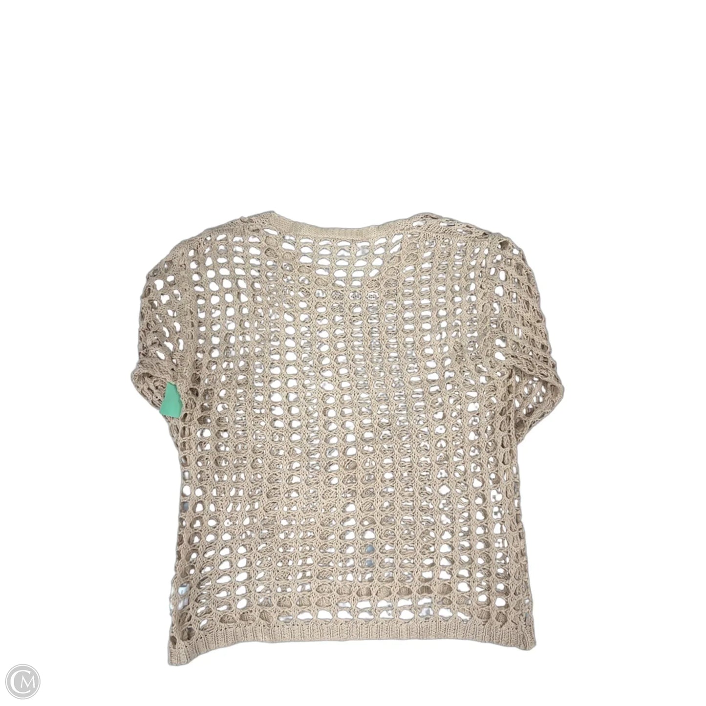 Top Long Sleeve By Cme In Tan, Size: M