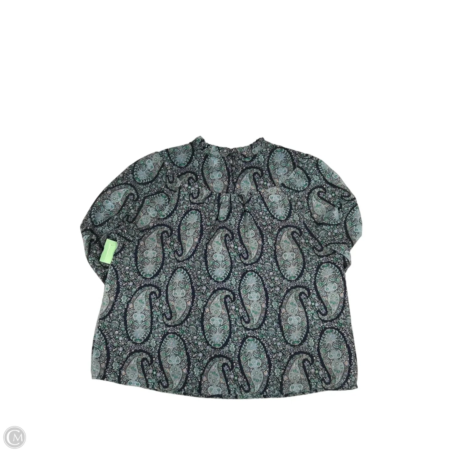 Top Long Sleeve By J. Crew In Blue & Green, Size: M