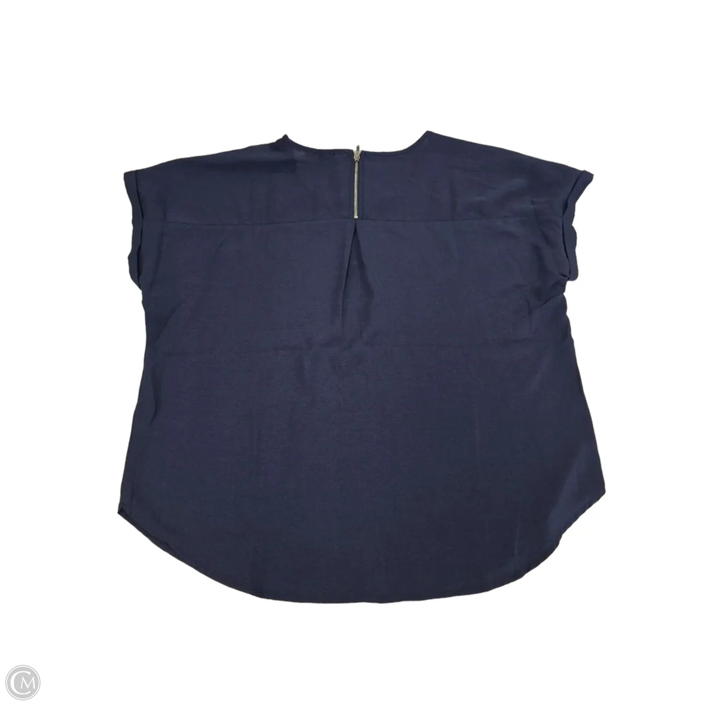 Top Short Sleeve By Maurices In Navy, Size: L