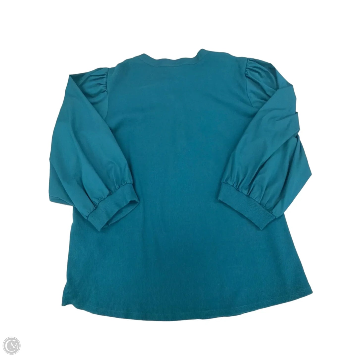 Top Long Sleeve By Chicos In Teal, Size: Xxl