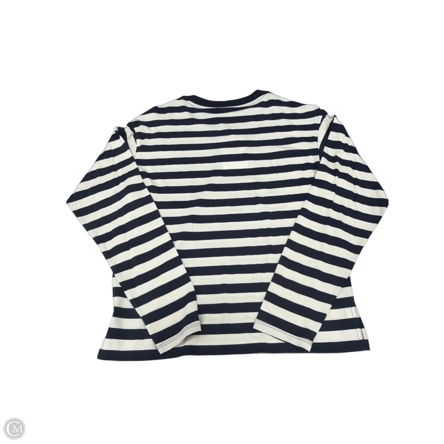 Top Long Sleeve By Cme In Blue & White, Size: Xs