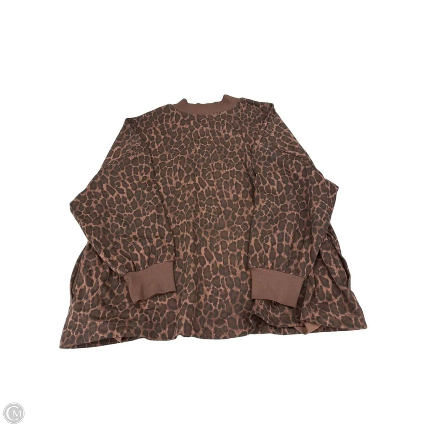 Top Long Sleeve By Livi Active In Leopard Print, Size: 4x