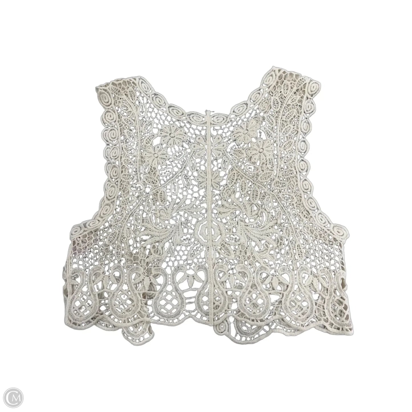 Top Sleeveless By Dressbarn In Cream, Size: 2x