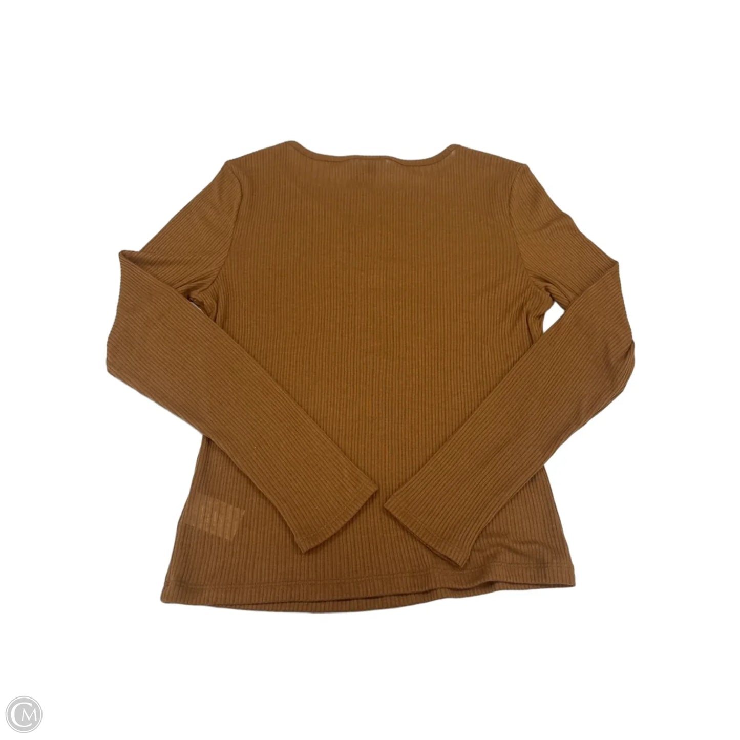 Top Long Sleeve By Express In Brown, Size: L