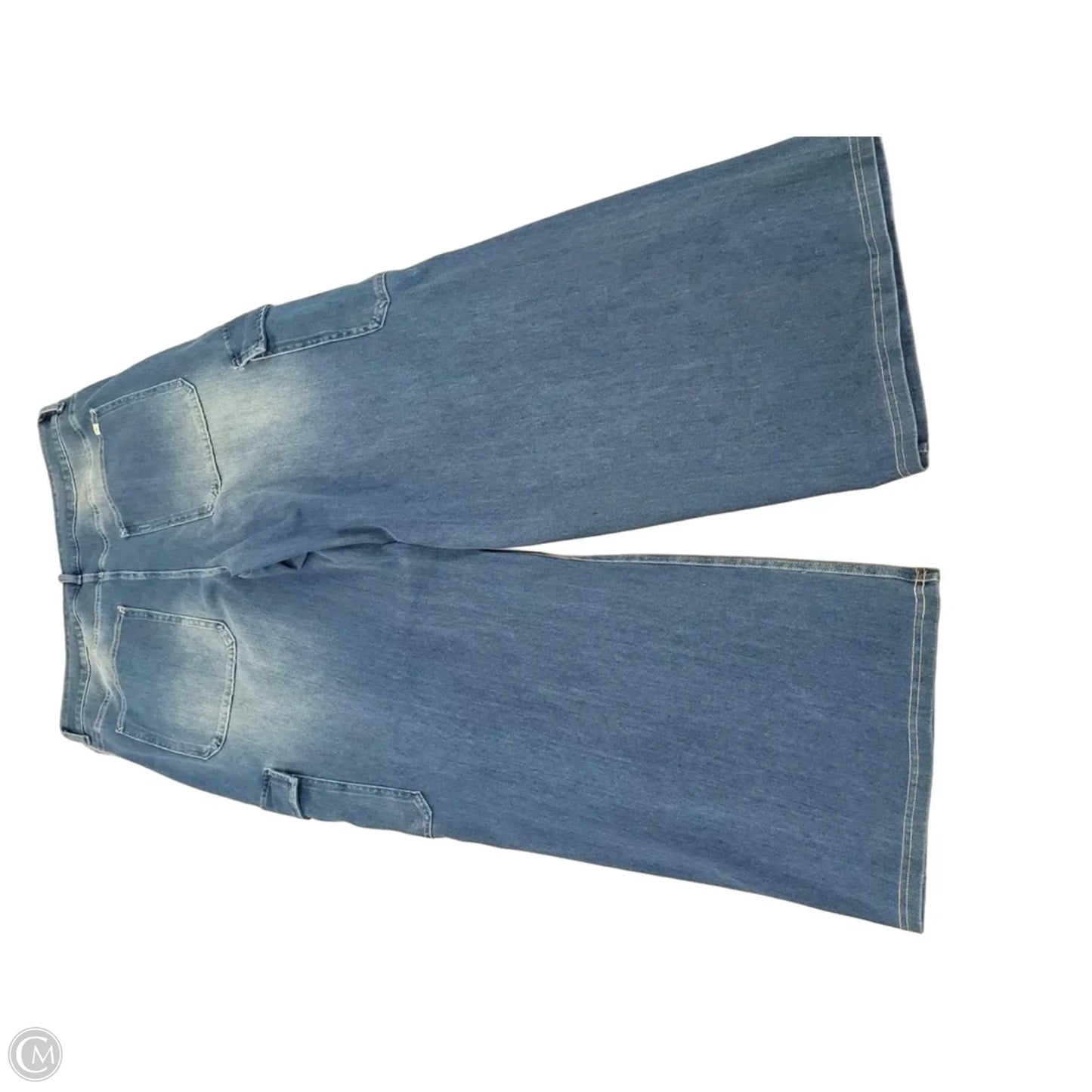 Jeans Wide Leg By Halara In Blue Denim, Size: Xl