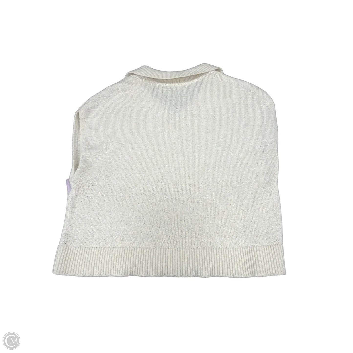 Top Sleeveless By Ann Taylor In White, Size: L