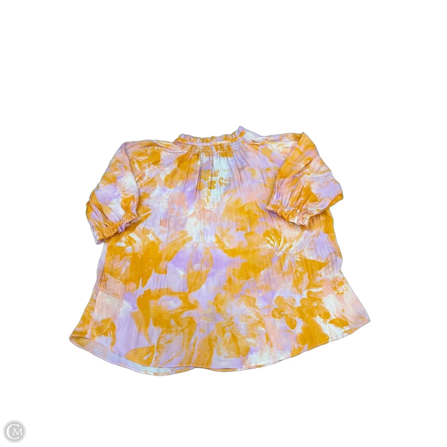 Top Short Sleeve By Current Air In Orange & Purple, Size: Xs