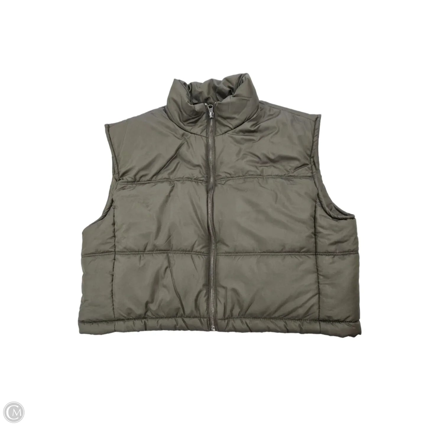Vest Puffer & Quilted By Thread And Supply In Green, Size: M