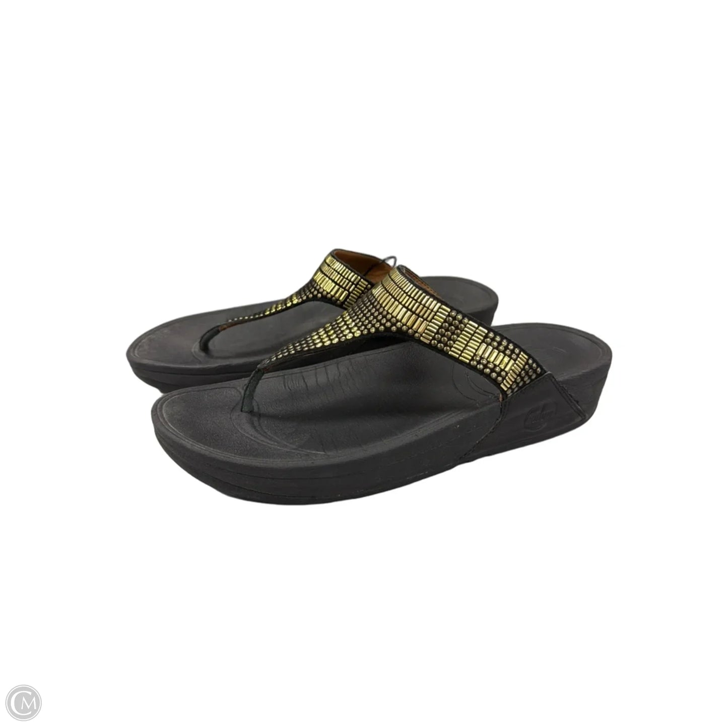 Sandals Flip Flops By Fitflop In Black, Size: 9