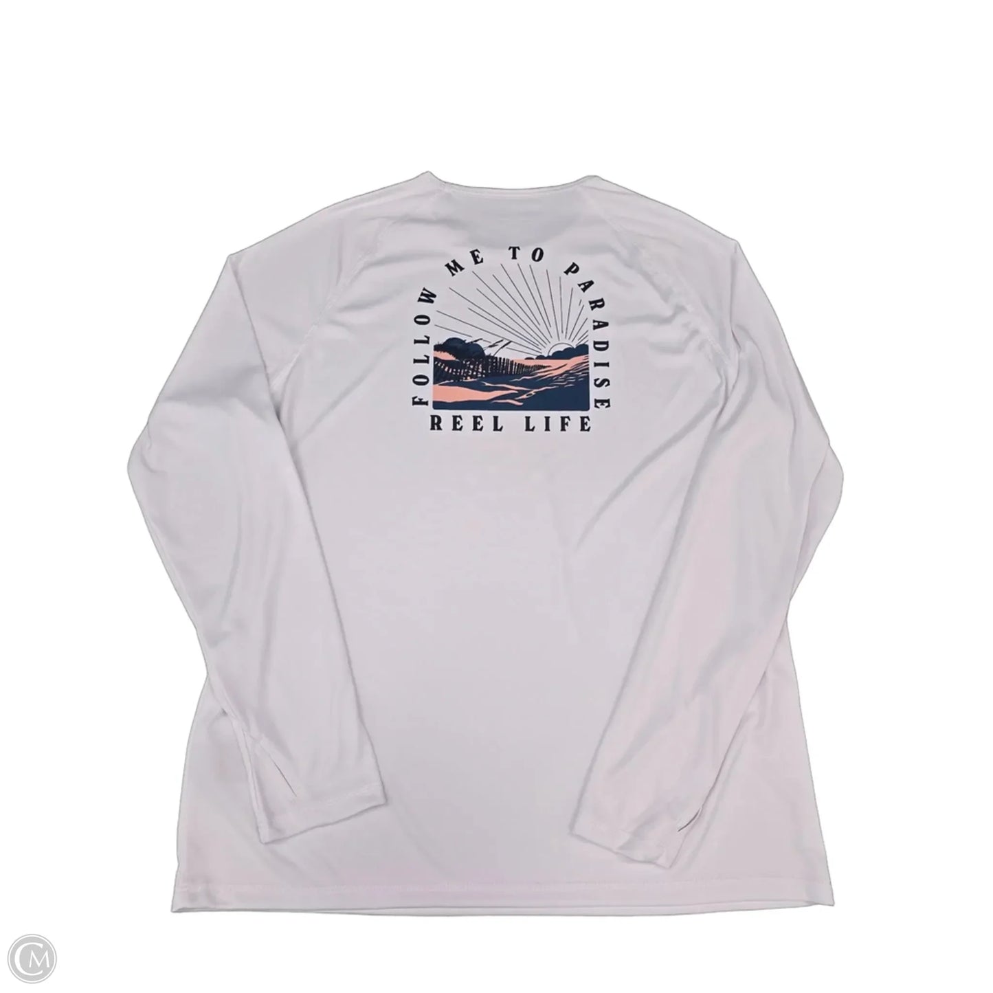 Top Long Sleeve By Cme In White, Size: Xxl