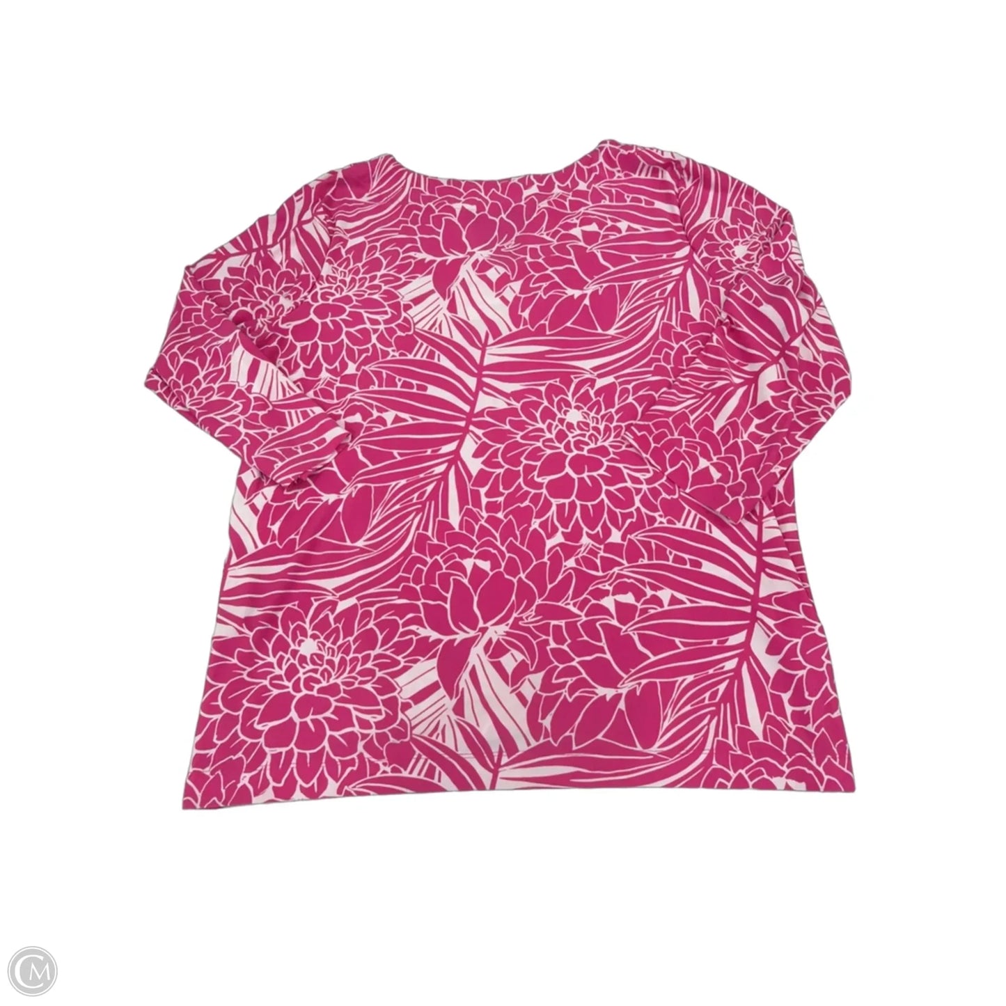 Top 3/4 Sleeve By Pappagallo In Pink, Size: Xl