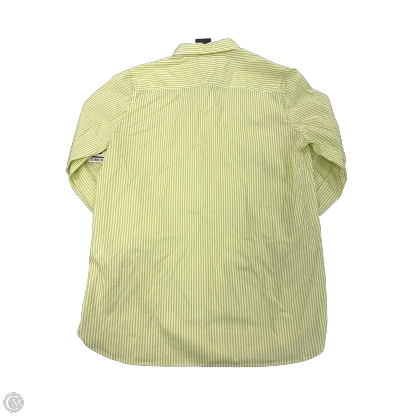 Top Long Sleeve By Yest In Green & White, Size: S