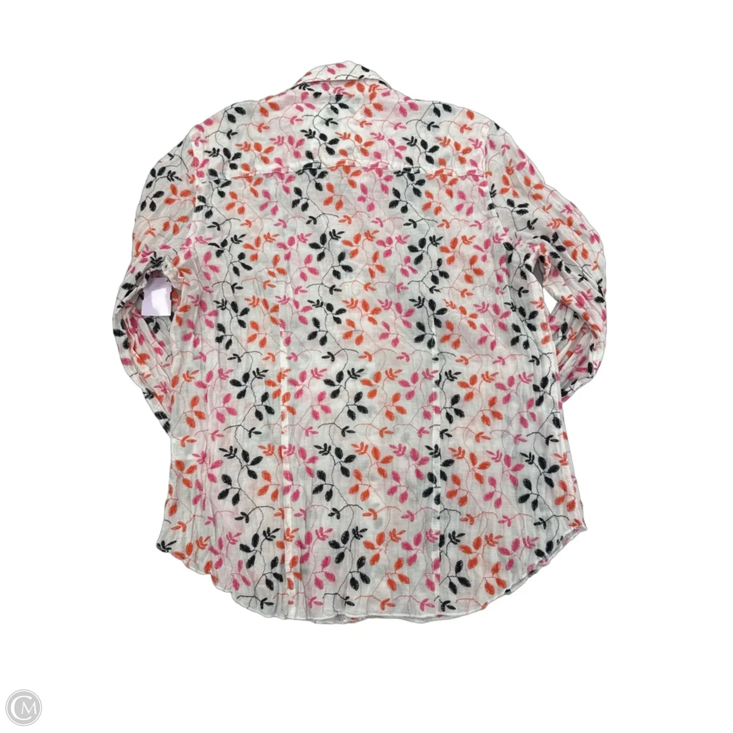 Top Long Sleeve By Cme In Orange & Pink, Size: Xl