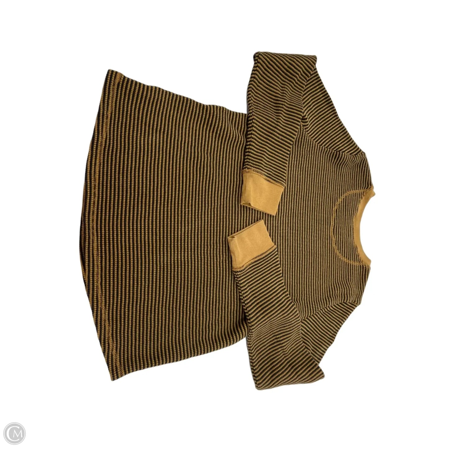 Top Long Sleeve By Eddie Bauer In Black & Tan, Size: M