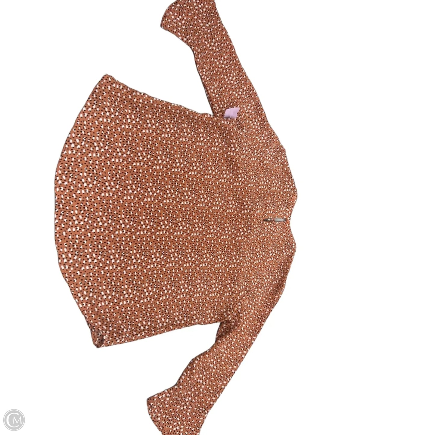 Top Long Sleeve By Cmc In Orange, Size: L