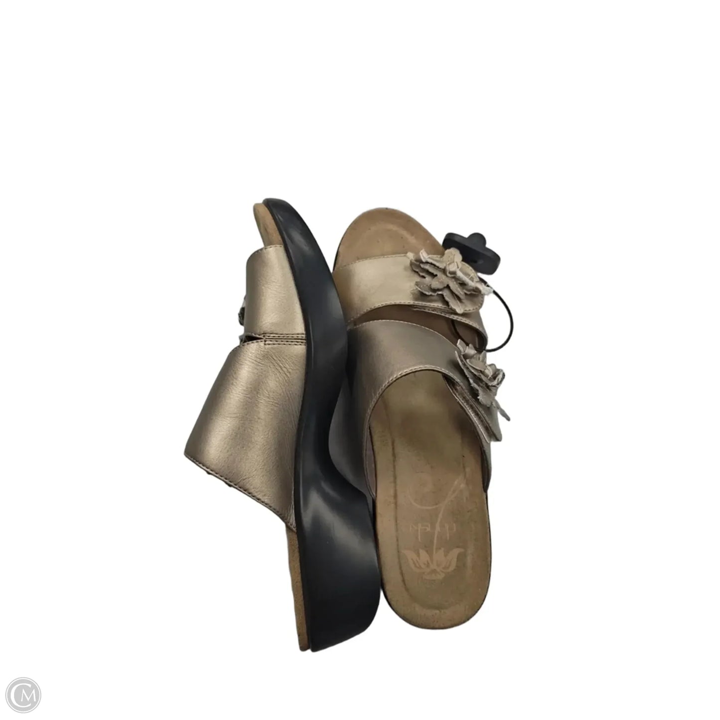 Sandals Heels Block By Dansko In Gold, Size: 7.5