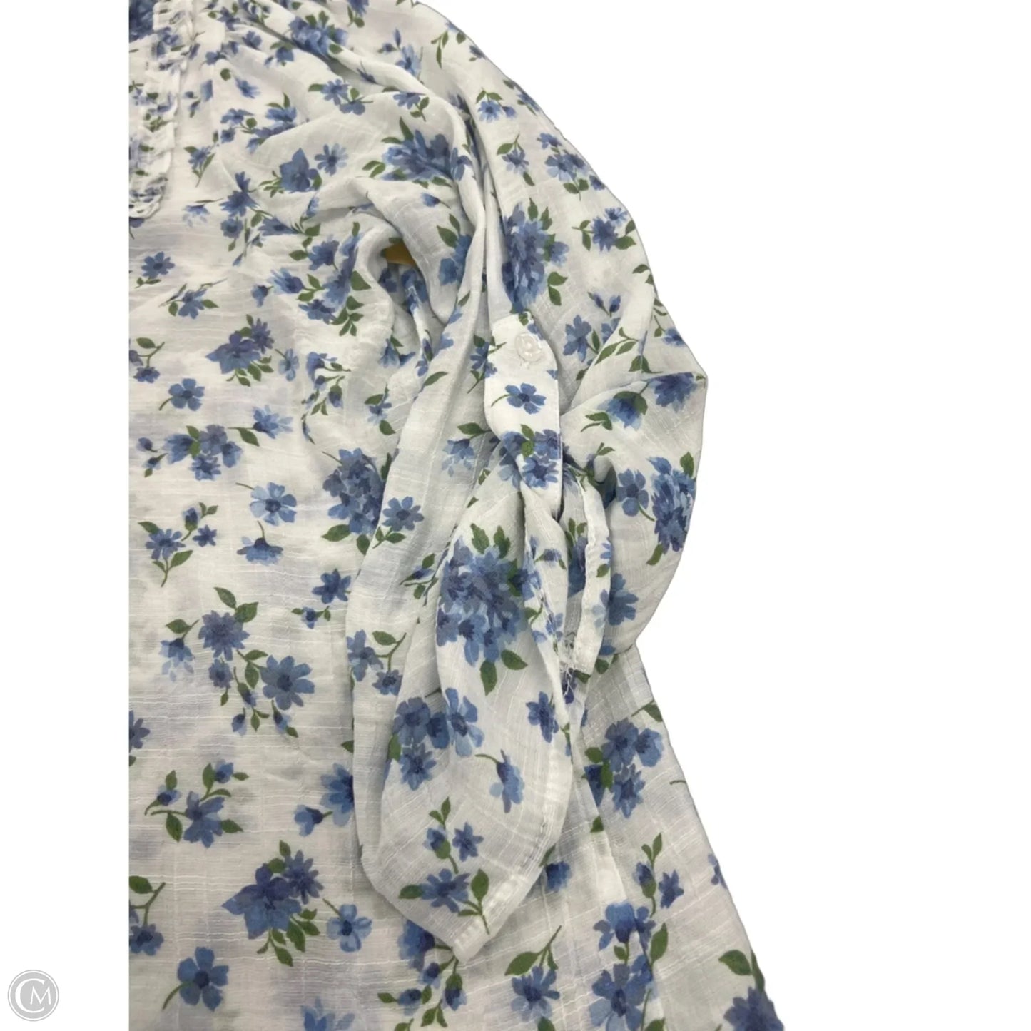 Top 3/4 Sleeve By Indigo Rose In Blue & White, Size: Xl