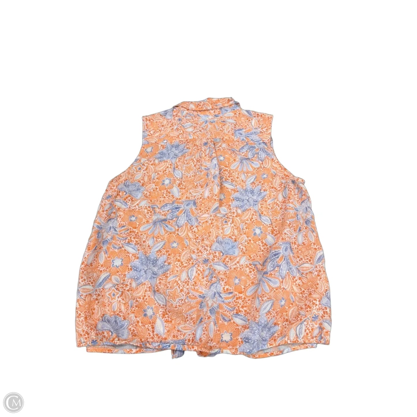 Top Sleeveless By Talbots In Blue & Orange, Size: M