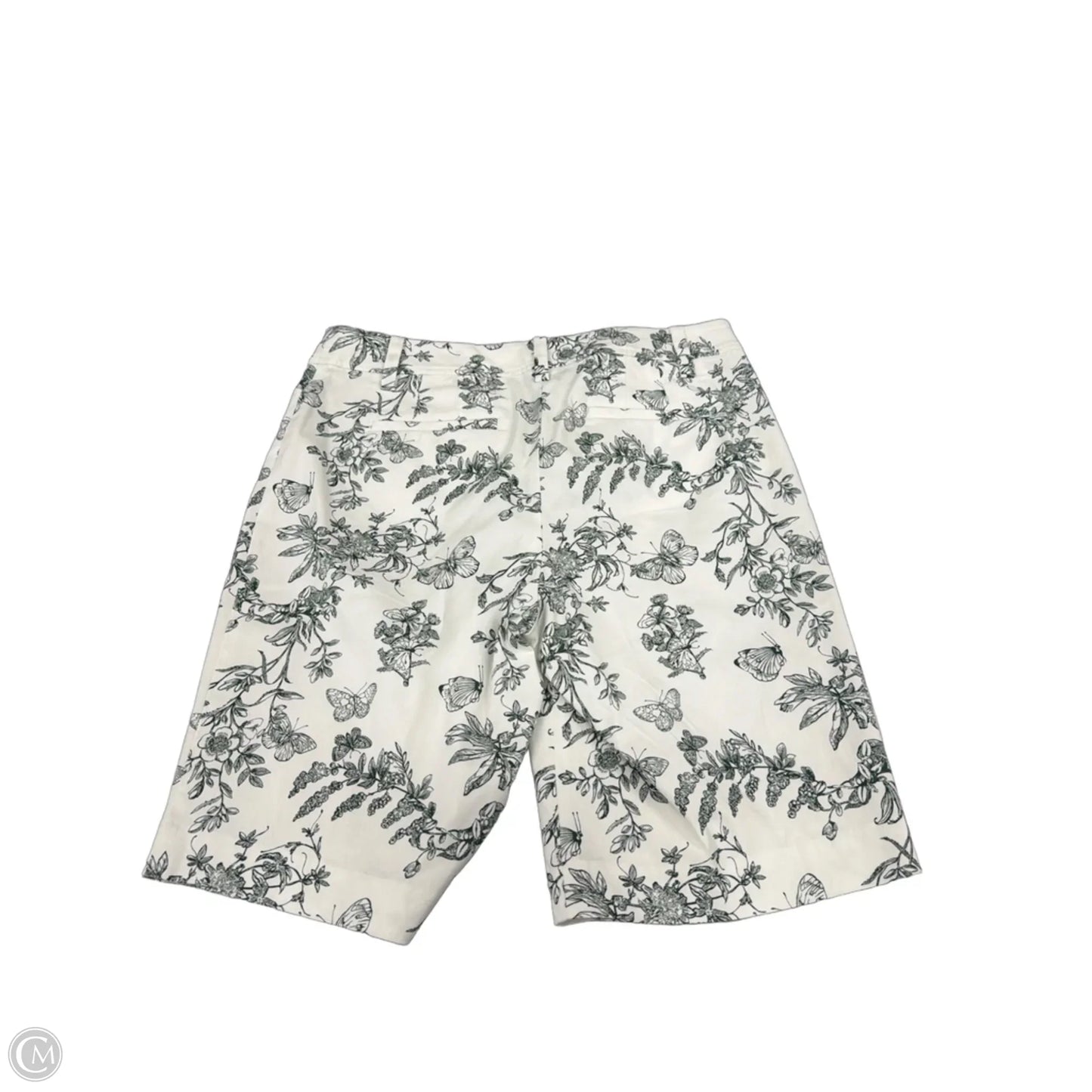 Shorts By Talbots In Green & White, Size: 8