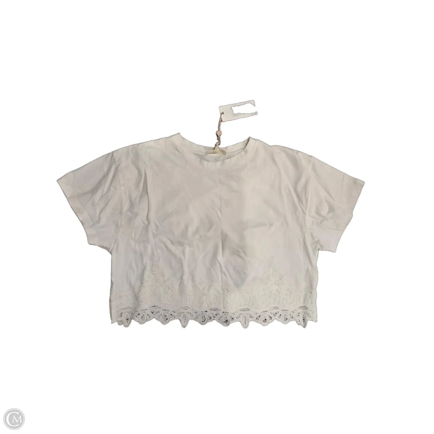 Top Short Sleeve By Loveshackfancy In White, Size: M