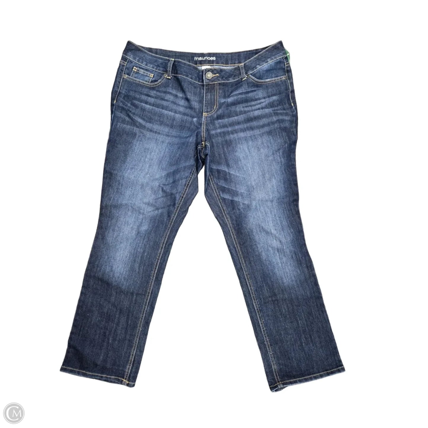 Jeans Straight By Maurices In Blue Denim, Size: 16