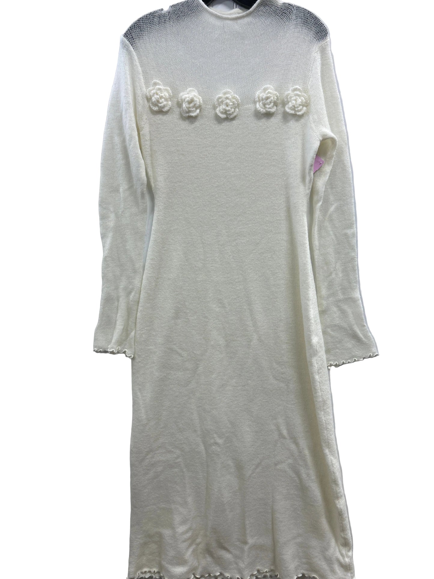 Dress Casual Maxi By Commense In Cream, Size:L
