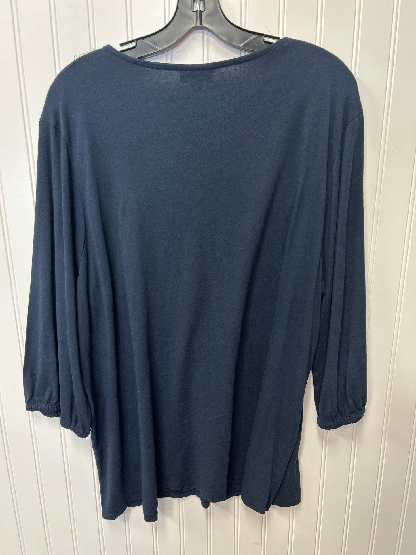 Top Ls By J. Jill In Navy, Size:2X