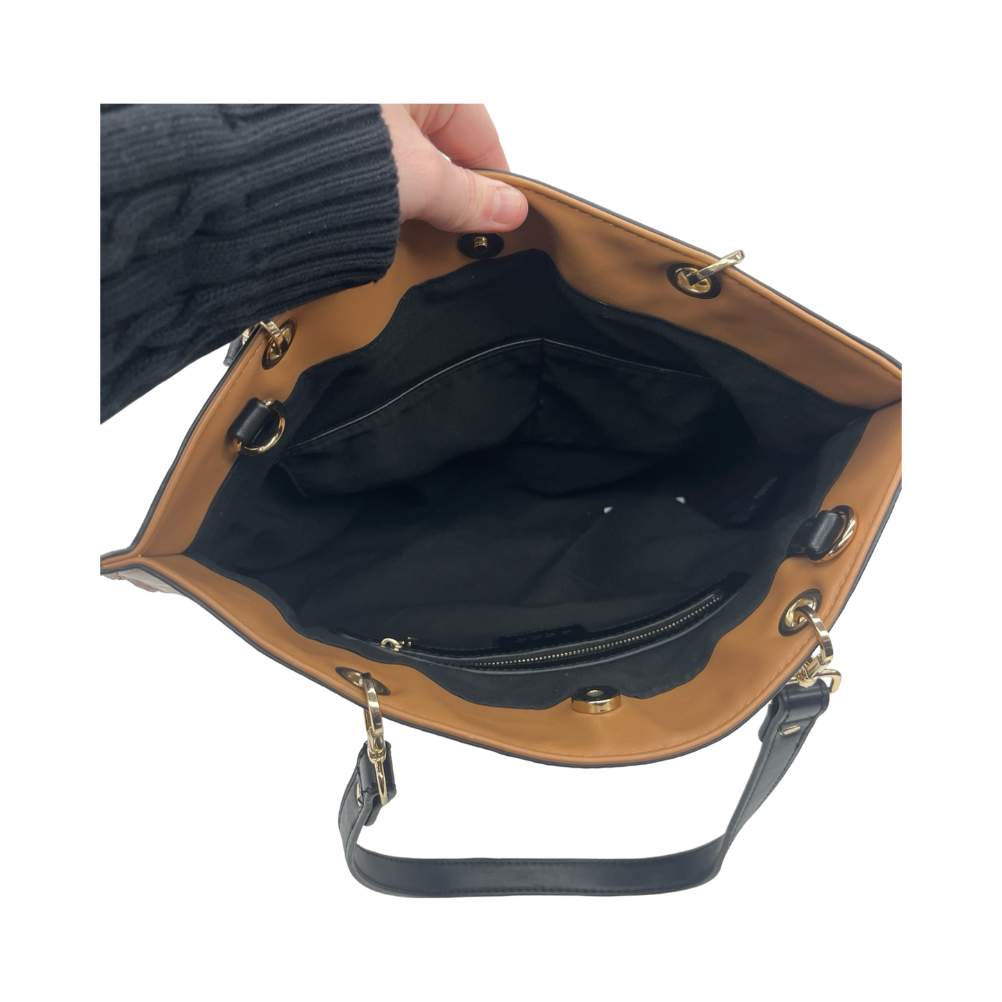 Tote By Bebe In Black & Brown, Size:Large
