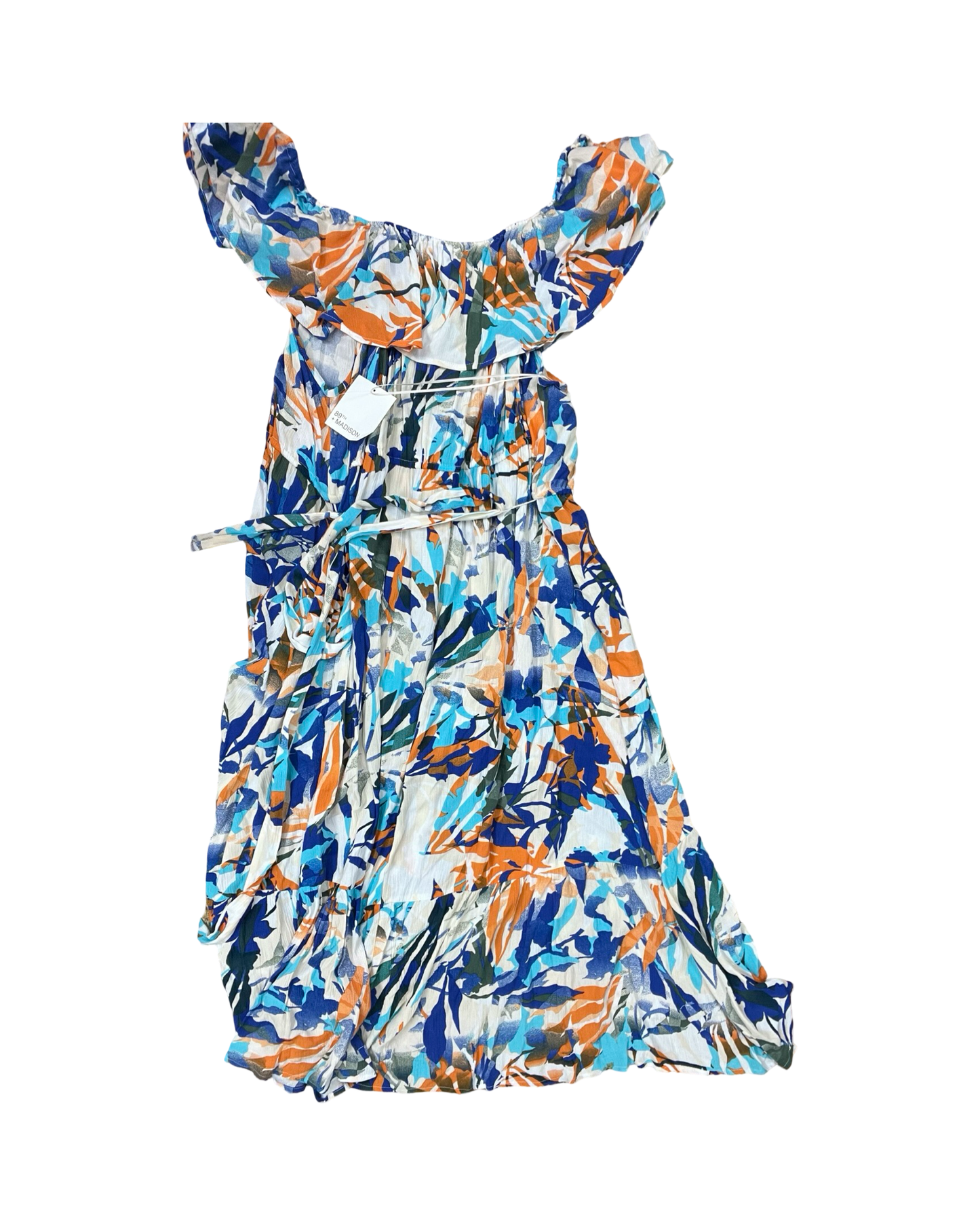 Dress Party Midi By 89Th And Madison In Blue & Orange, Size:3