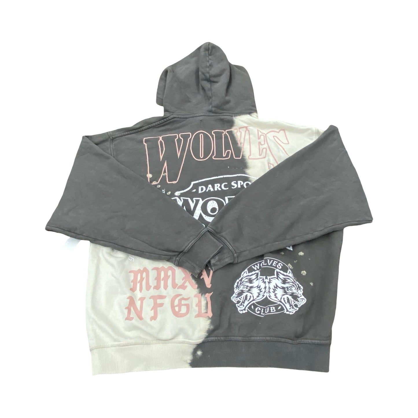 Sweatshirt Hoodie By Cmc In Cream & Grey, Size:L