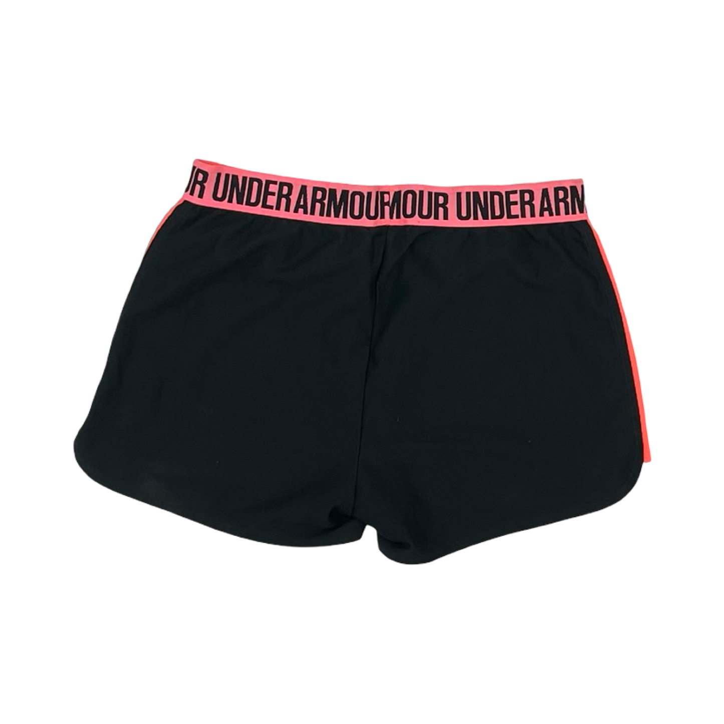 Athletic Shorts By Under Armour In Black & Orange, Size:M