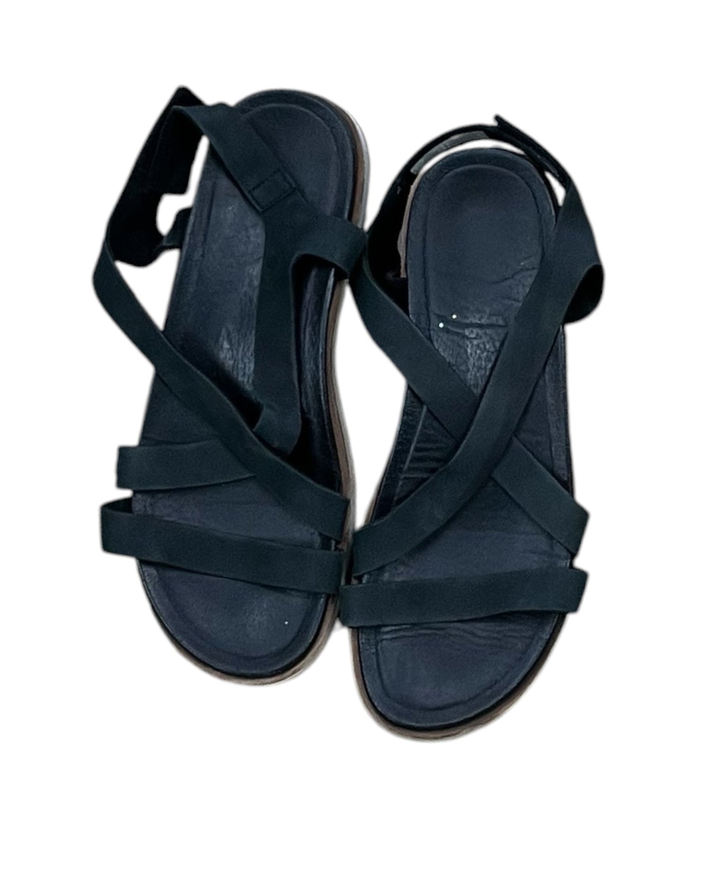 Sandals Heels Platform By Merrell In Black & Tan, Size:9