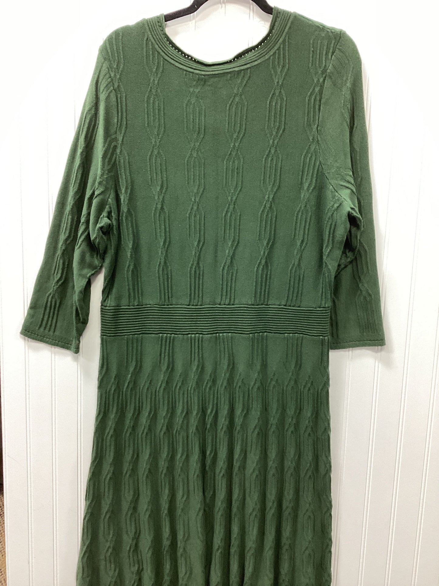 Dress Sweater By Lane Bryant In Green, Size:1X