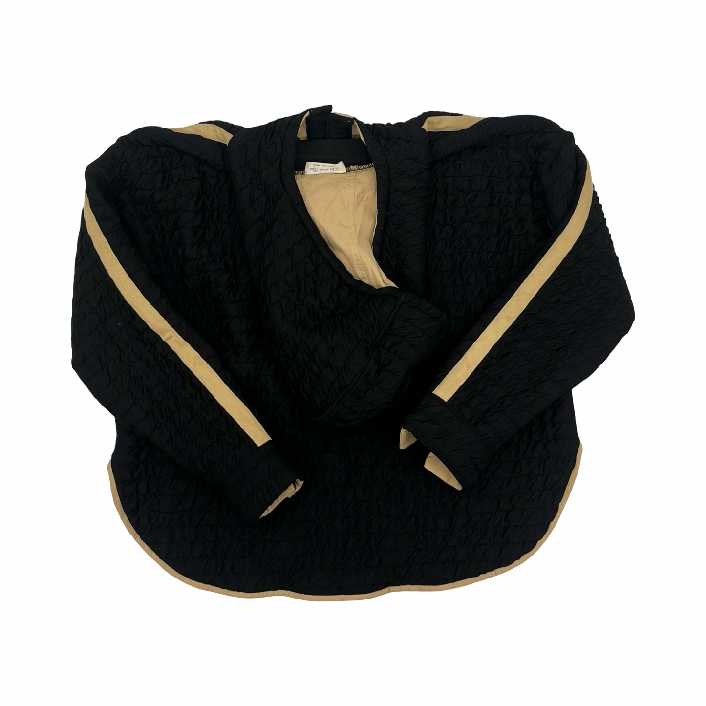 Sweatshirt Hoodie By Doe & Rae In Black & Brown, Size:M