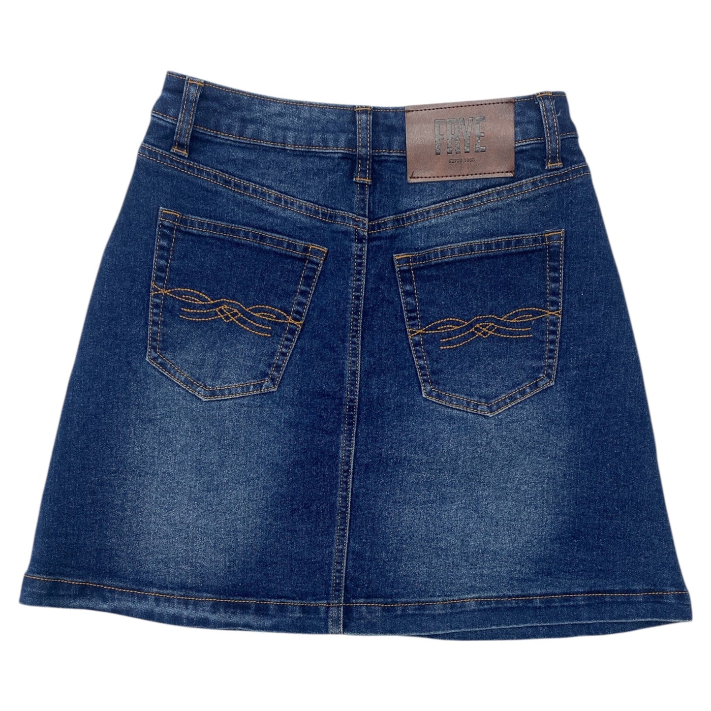 Skirt Designer By Frye In Blue Denim, Size:2