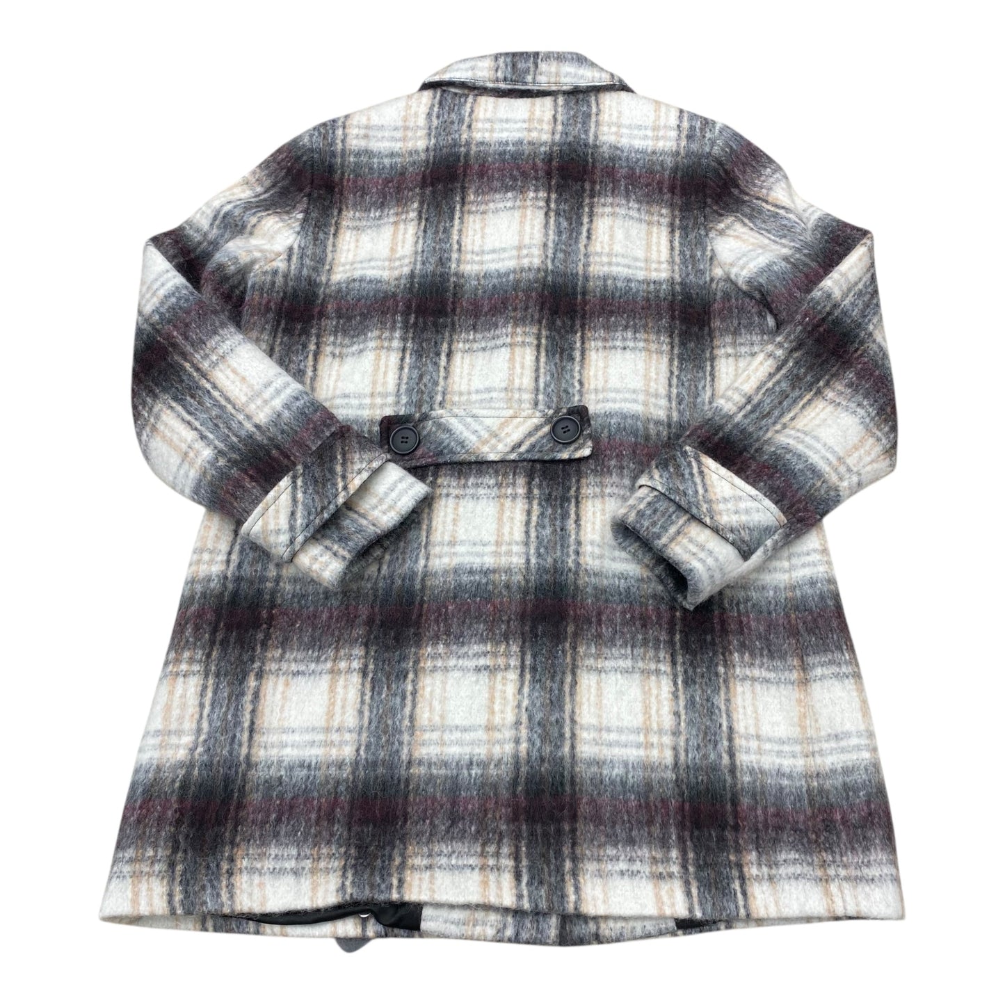 Coat Faux Fur & Sherpa By Charlie B In Plaid Pattern, Size:S
