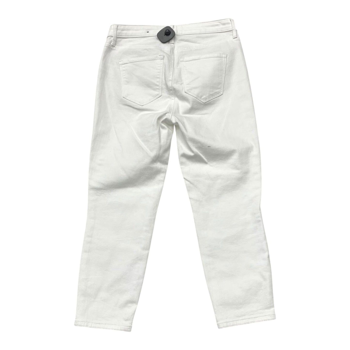 Jeans Cropped By Talbots In White Denim, Size:4P