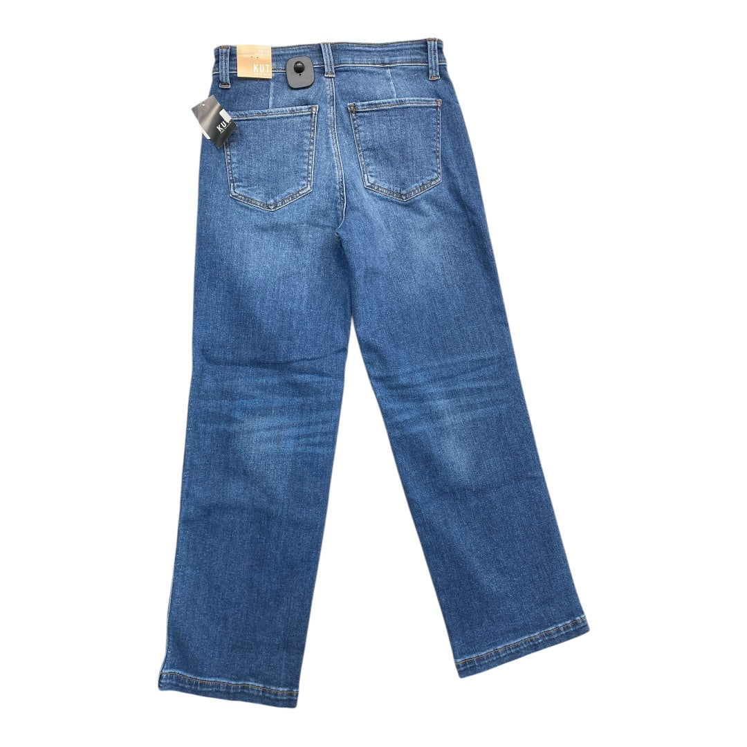 Jeans Straight By Kut In Blue Denim, Size:2