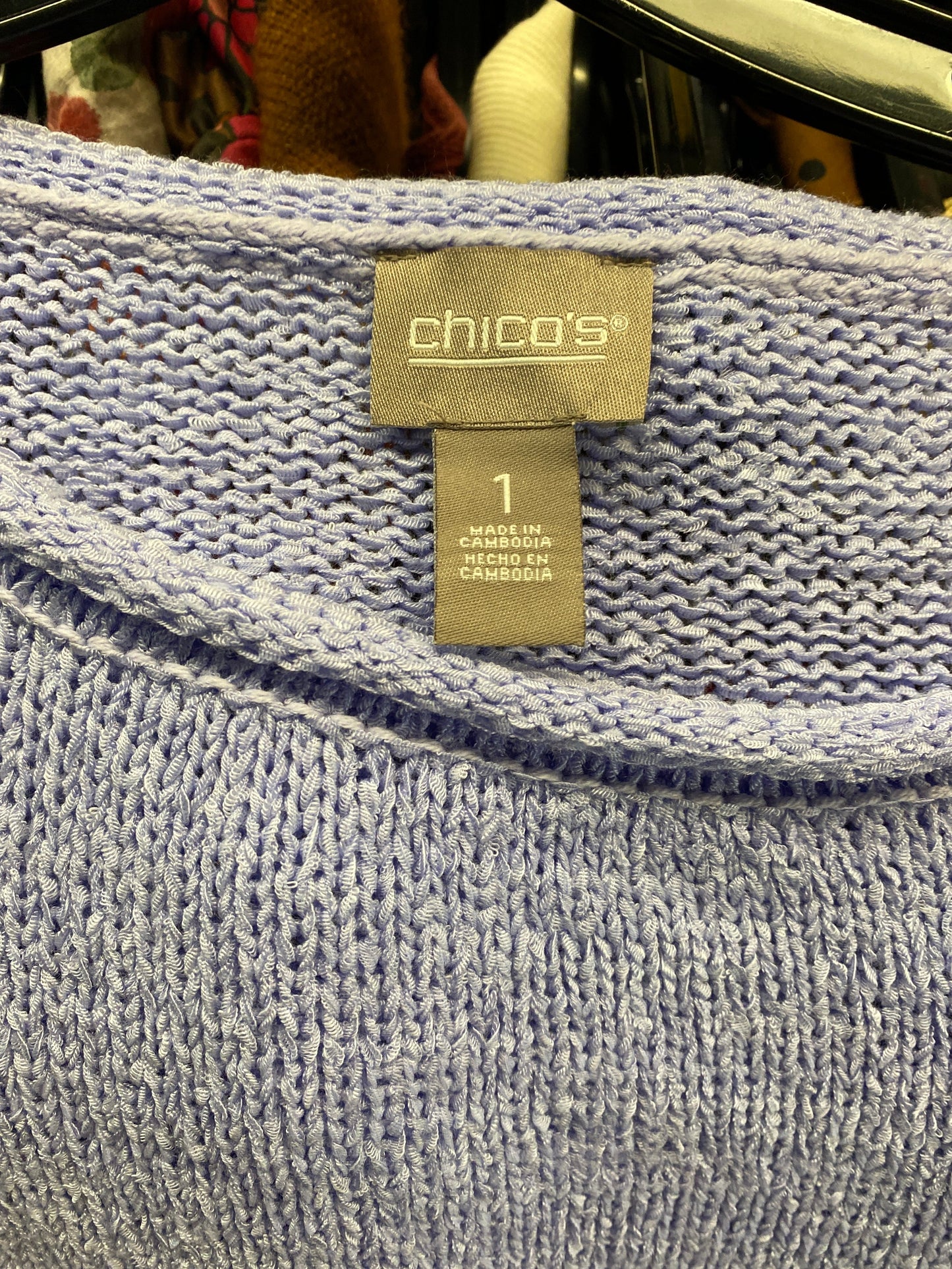 Sweater By Chicos In Purple, Size: M