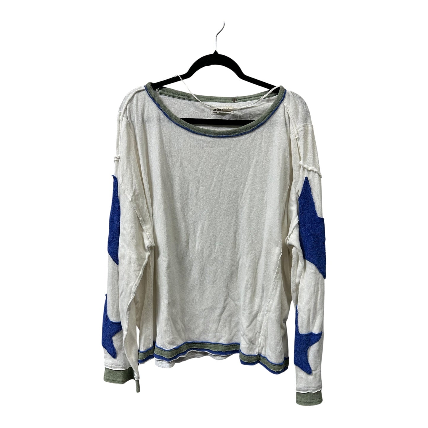 Top Ls By Free People In Cream & Green, Size:M