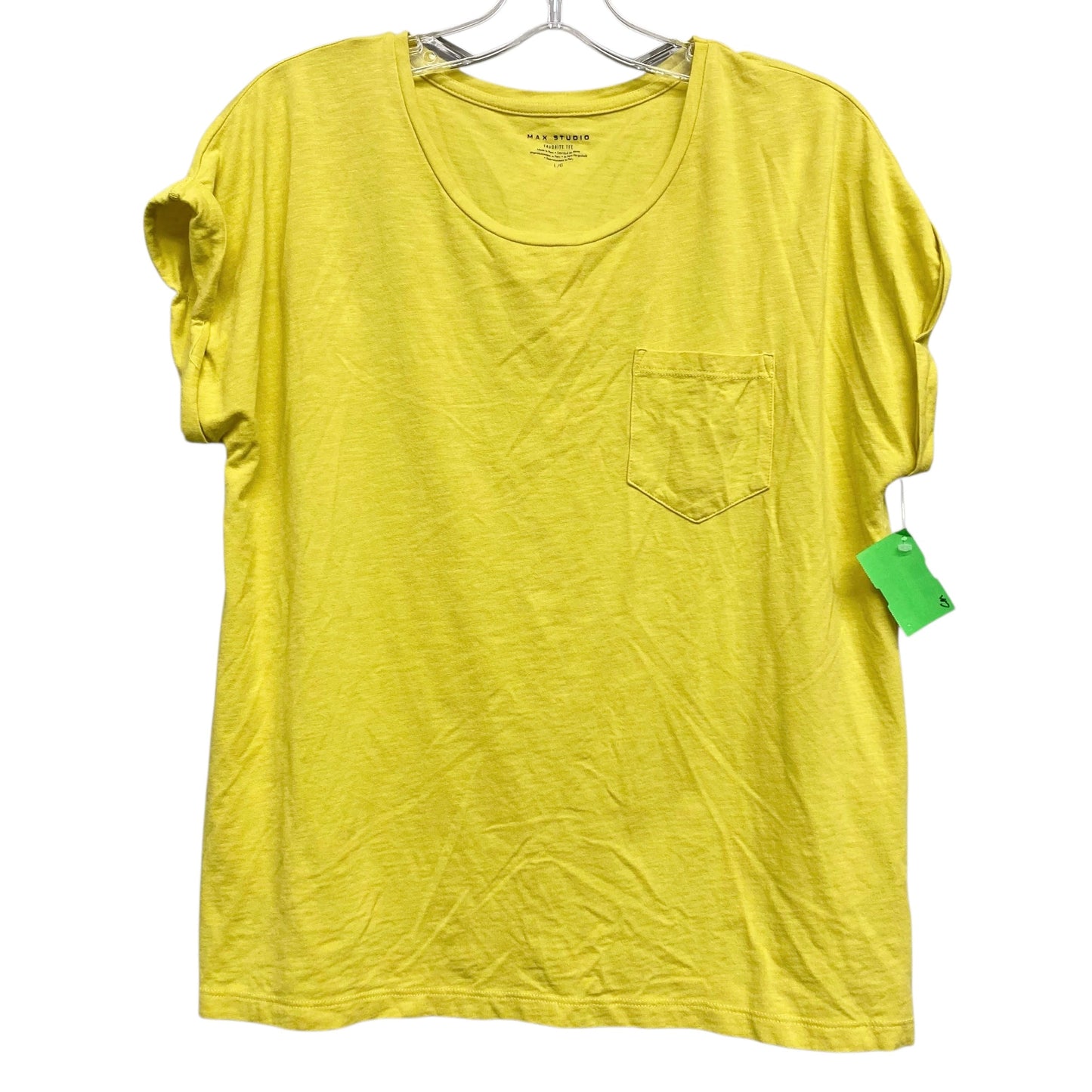 Top Sleeveless Basic By Max Studio In Yellow, Size:L