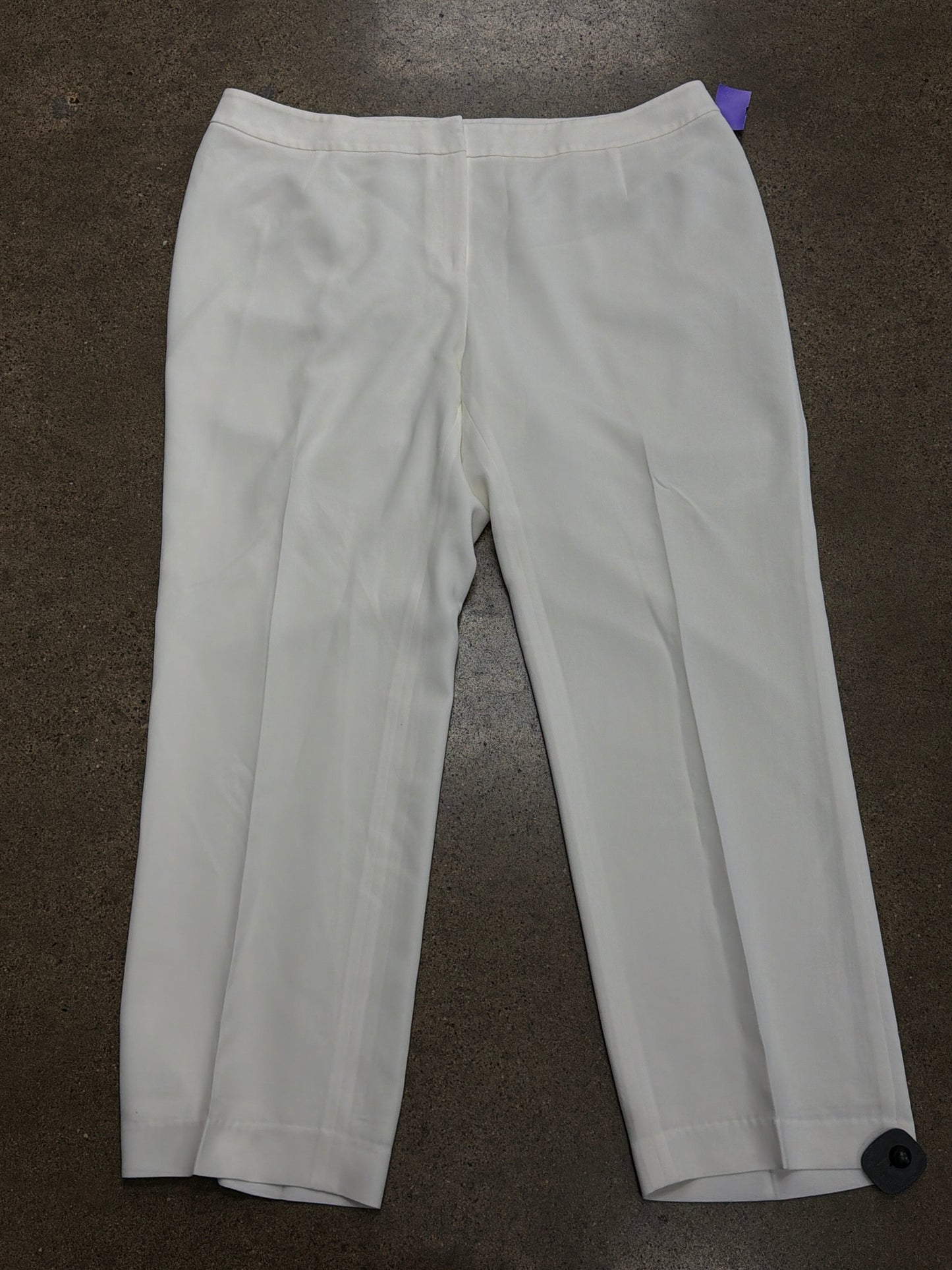 Pants Designer By Lafayette 148 In Cream, Size:18