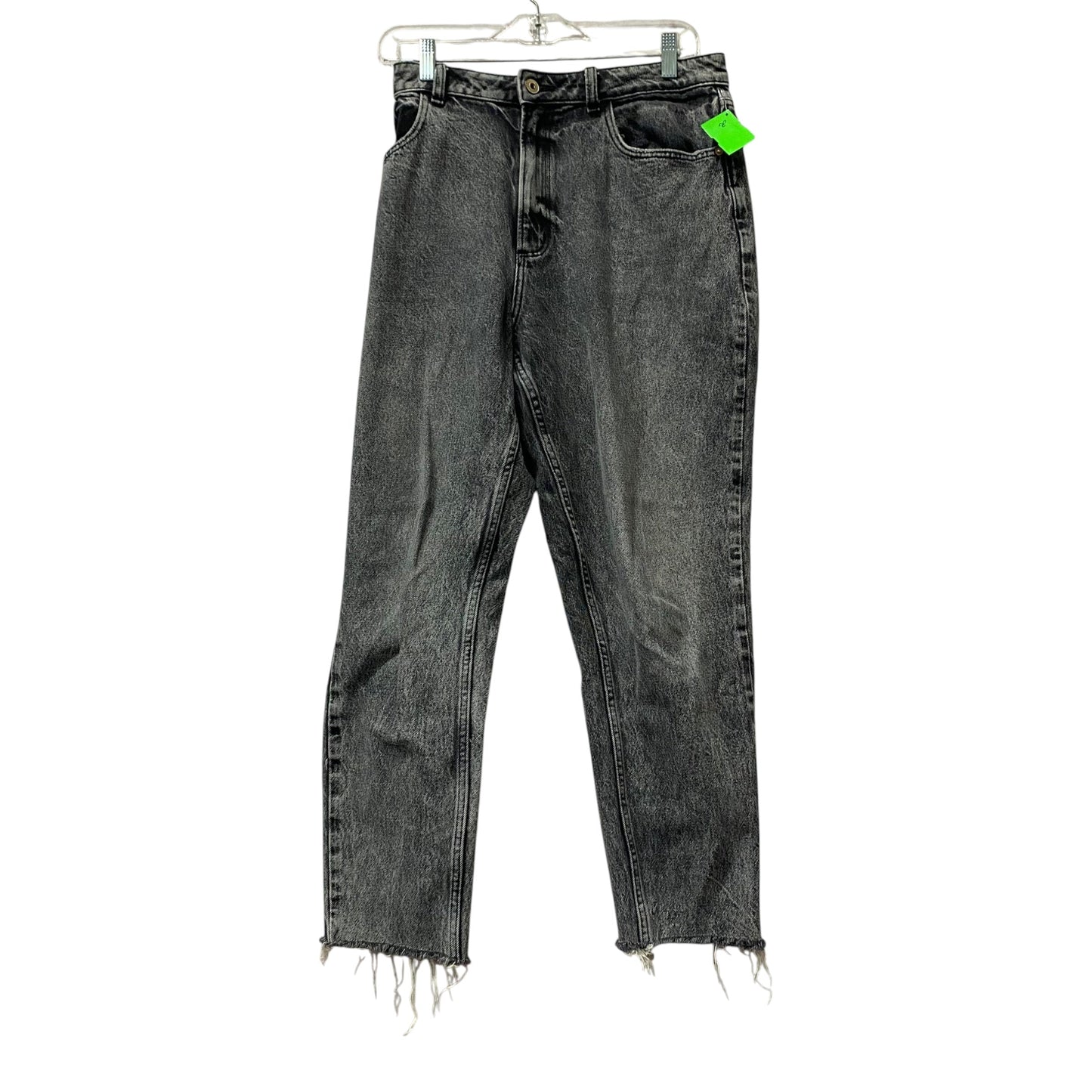Jeans Straight By Zara In Grey Denim, Size:12