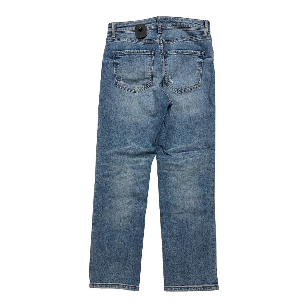 Jeans Straight By Kut In Blue Denim, Size:4