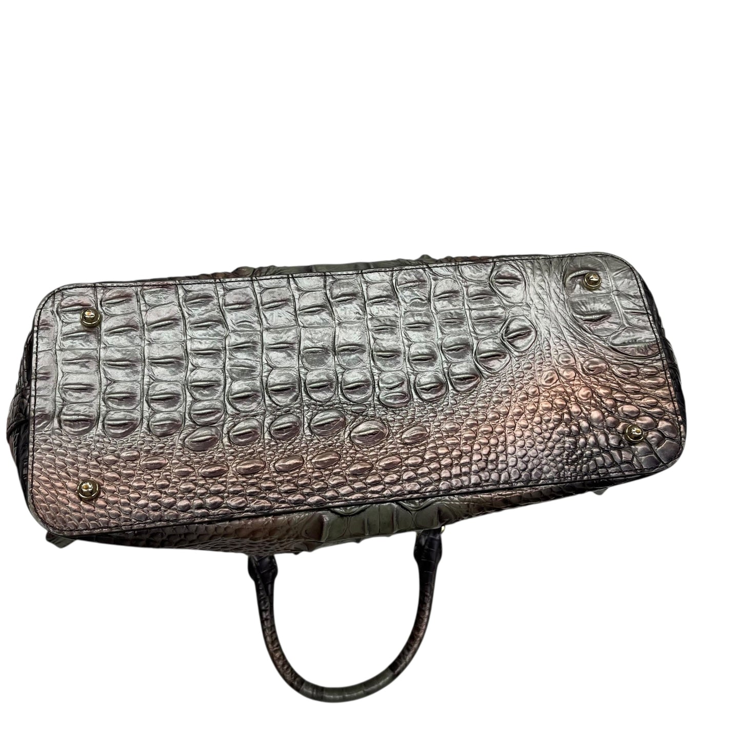 Handbag Designer By Brahmin In Grey & Pink, Size:Medium