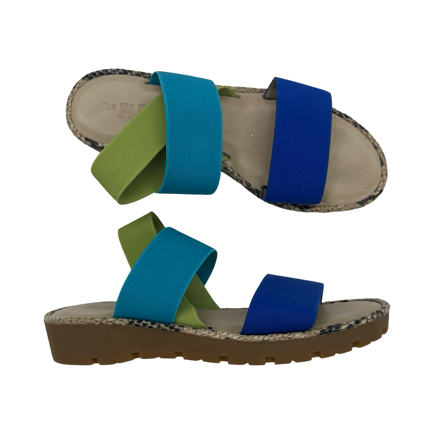 Sandals Flats By Clothes Mentor In Multi, Size:6