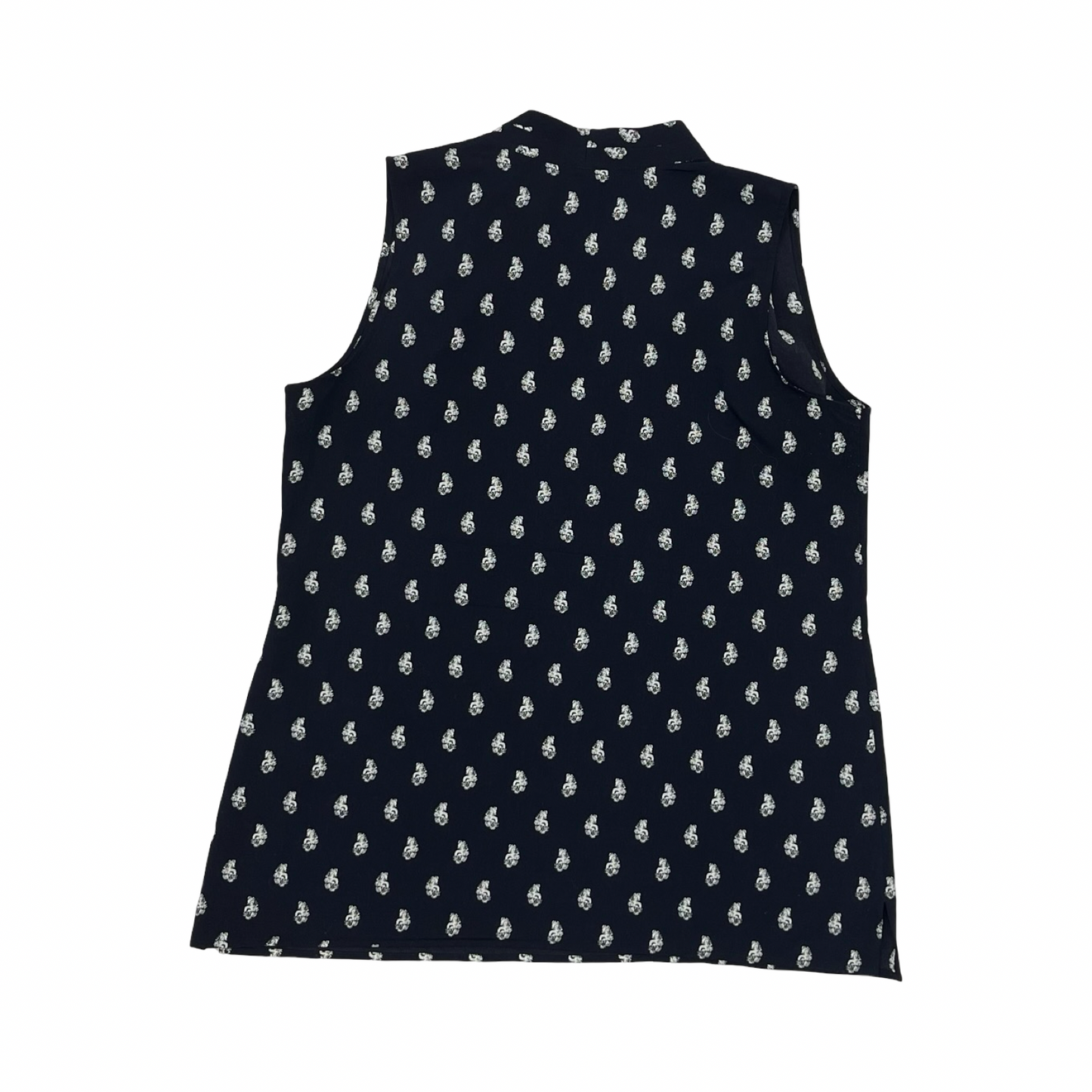 Blouse Sleeveless By Cabi In Black & White, Size:M