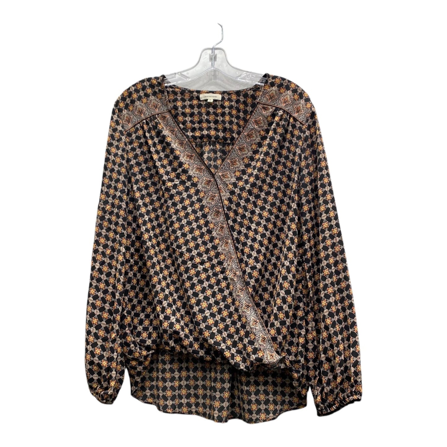 Top Ls By Max Studio In Black & Orange, Size:Xl