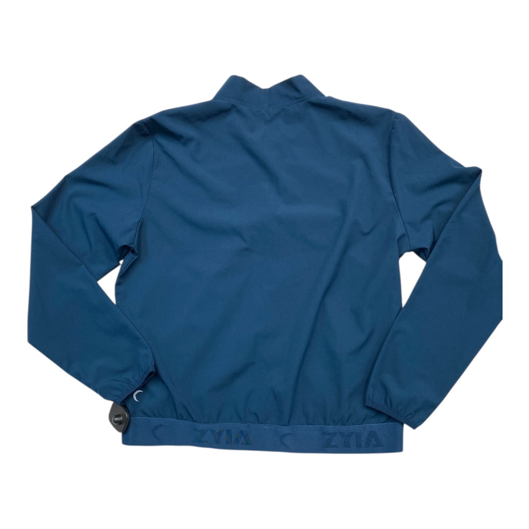 Athletic Jacket By Zyia In Blue, Size:M