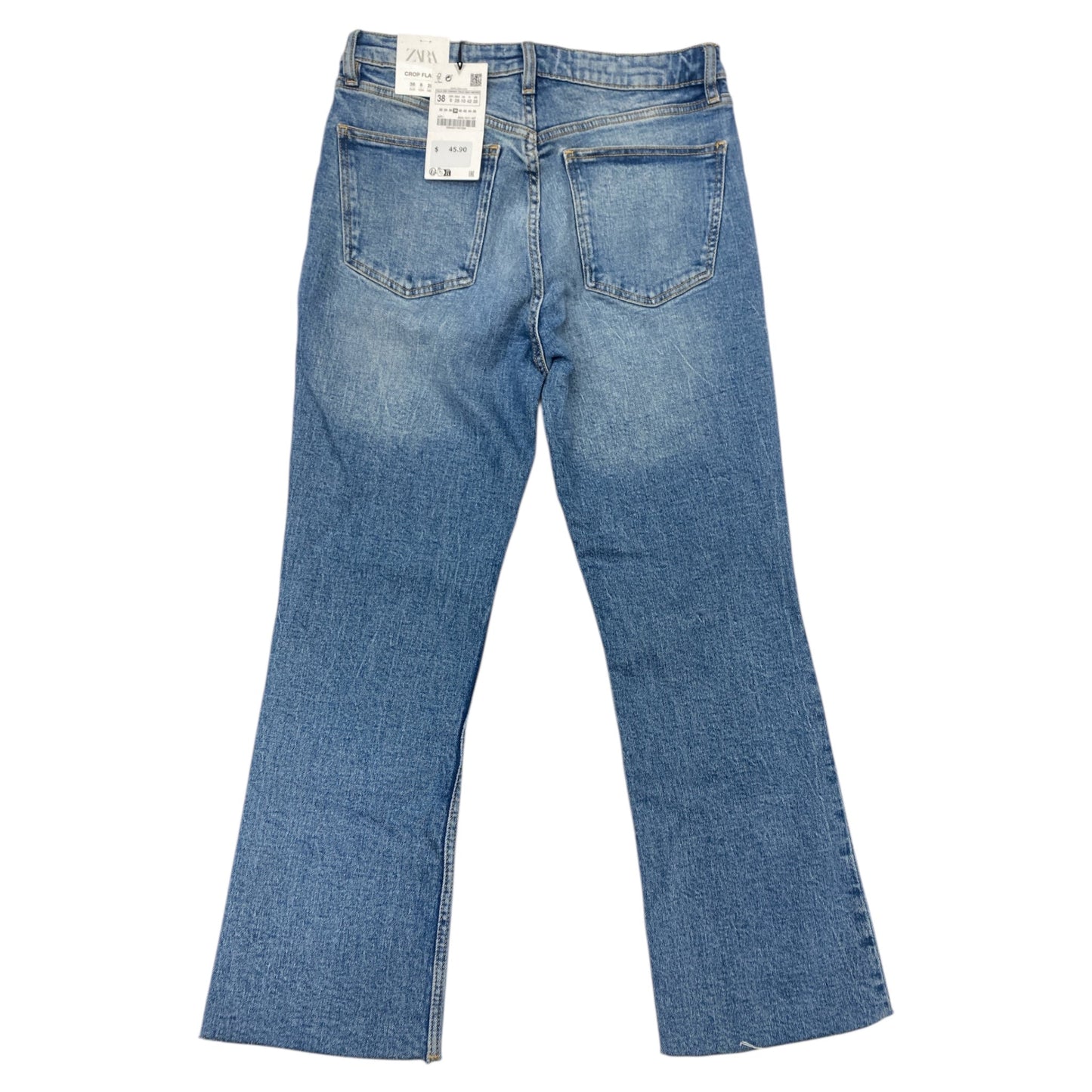 Jeans Cropped By Zara In Blue Denim, Size:6